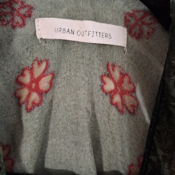 Stunning emerald floral burnout Rayon velvet kimono overlay - Picture 5 of 9